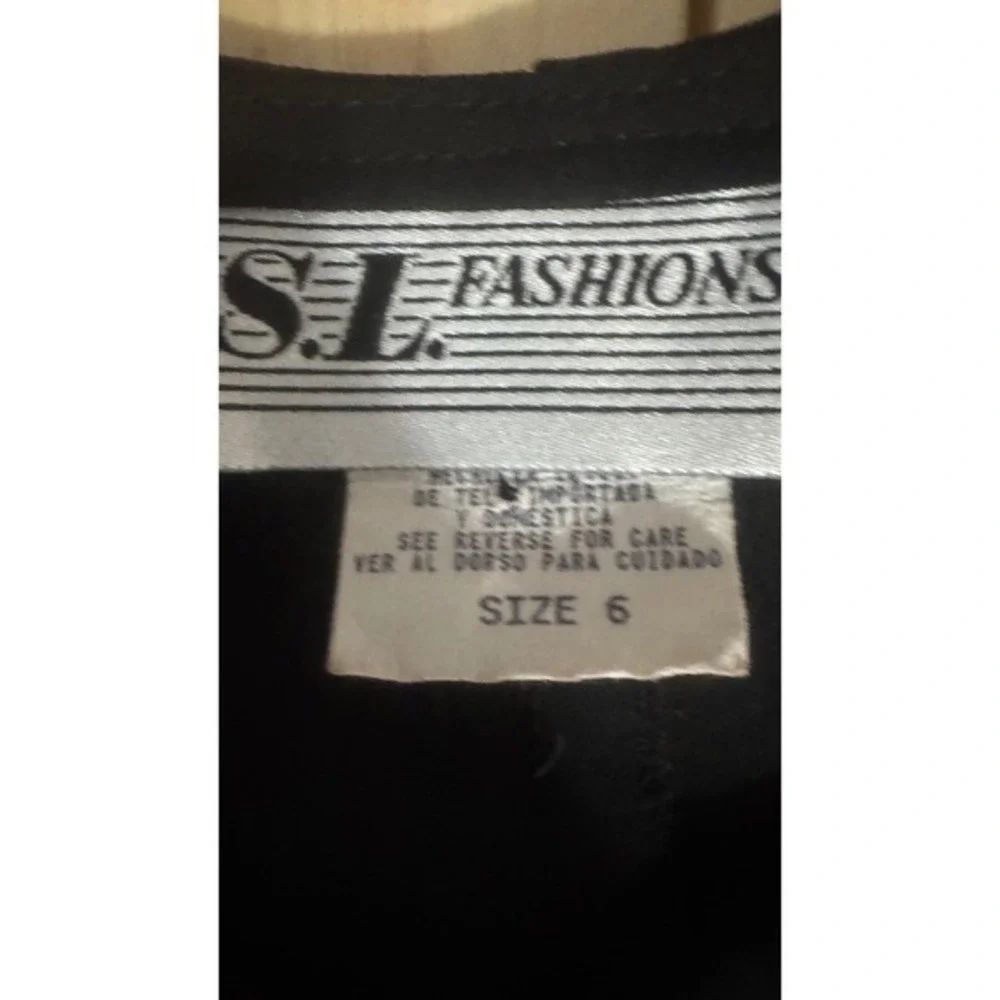 S.L. Fashions Vintage Black‎ Sleeveless A-Line Formal Dress Size 6 USA Made